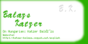 balazs katzer business card